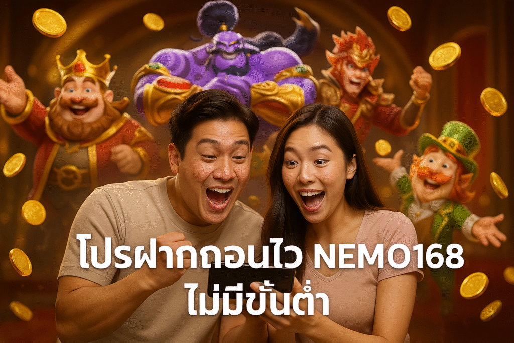 โปรฝากถอนไว NEMO168 ไม่มีขั้นต่ำ