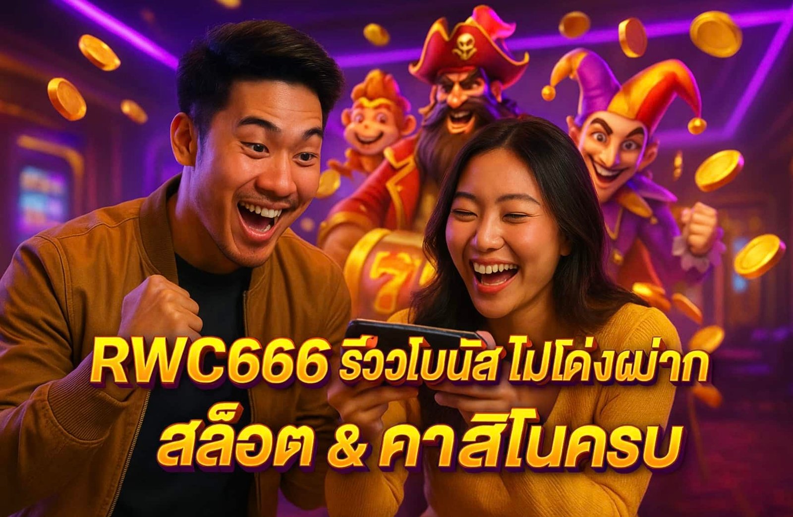 RWC666 รีวิวโบนัสไม่ต้องฝาก สล็อต และ คาสิโนครบ